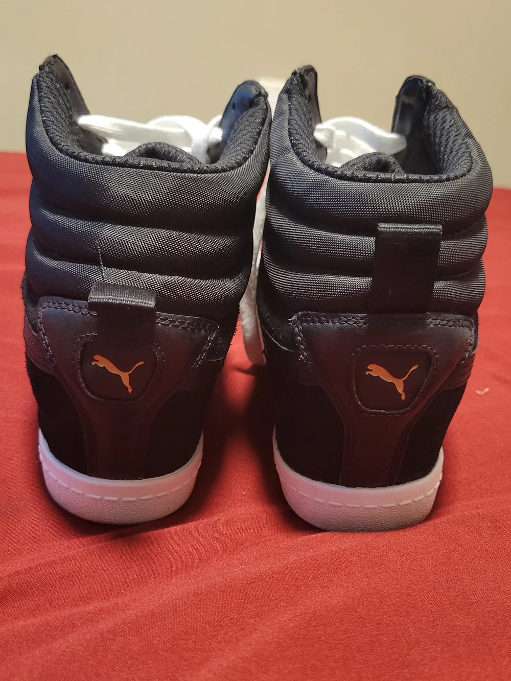 Puma Men’s Black High-Top Sneakers with White Laces